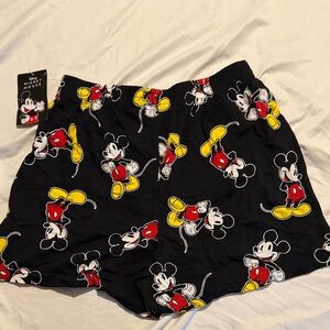 Disney Mickey Mouse Black and Red Shorts